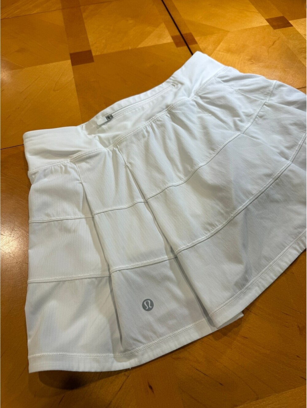 Lululemon Pace Rival Skirt White Athletic Tennis Golf Running Skort Women's Sz 6